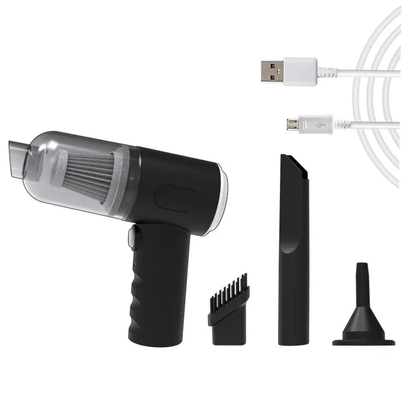 Aspirador inalámbrico para coche, 9000Pa, carga USB, 1200mAh, dispositivo de limpieza portátil, miniaspirador doméstico, húmedo y seco 