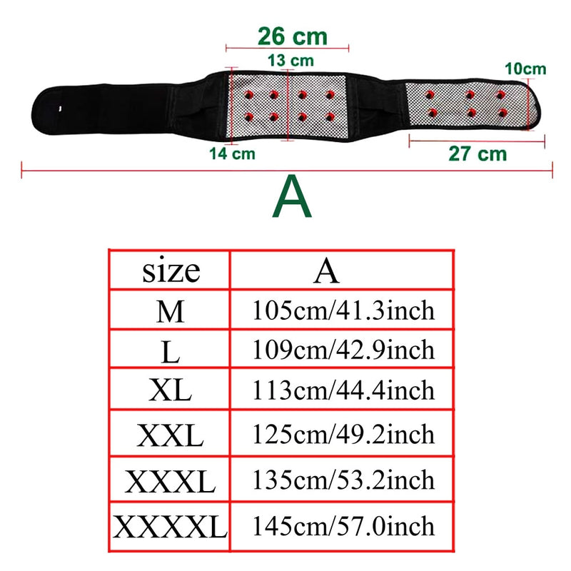 Cinto Turmalina Belt - Terapia Magnética de Auto- Aquecimento Para Dores, Hérnia de Disco, Lombalgia, Fibromialgia