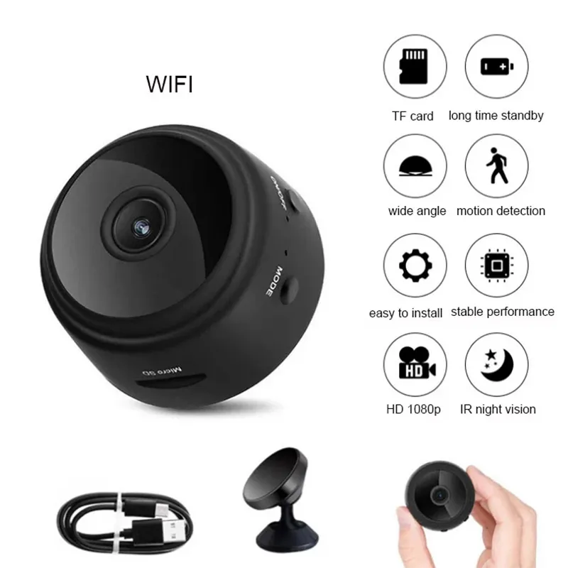 Mini cámara WiFi monitoreo inalámbrico A9 protección de seguridad Monitor remoto videocámaras videovigilancia hogar inteligente