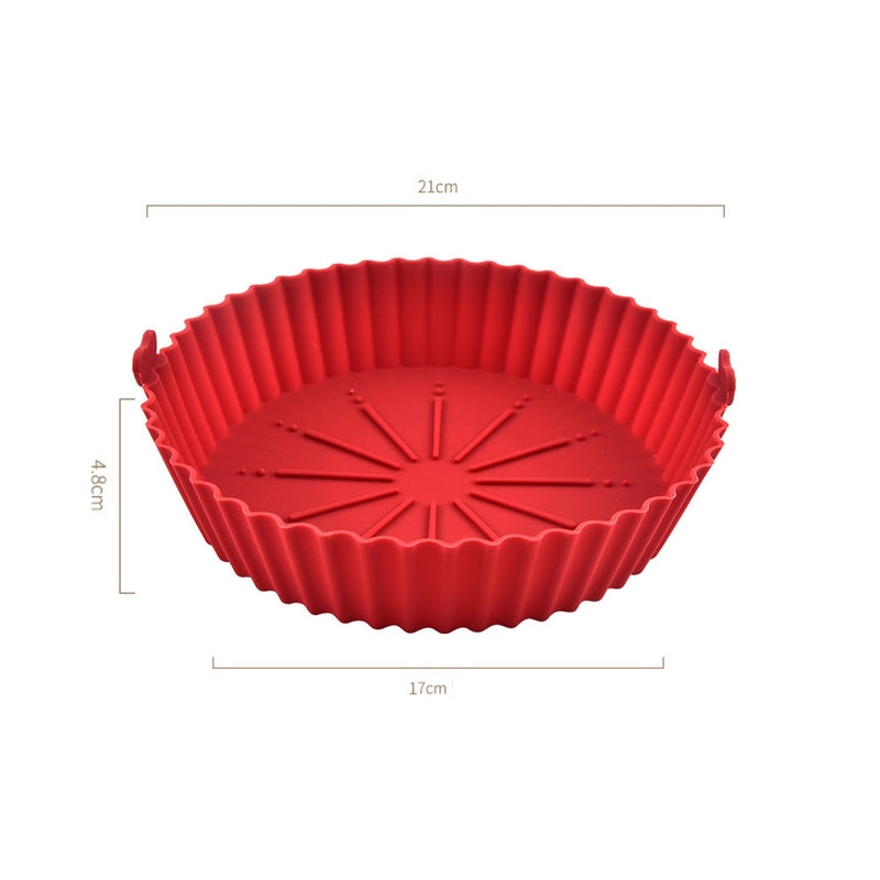 Formas de Silicone Para Air Fryer Fritadeiras de Ar Redondas E Quadradas Para Substituição, Forno, Bandeja Para Assar Frango, Frito, Cesta, Fritadeira a Ar, Panela de Silicone, Acessórios de Cozinha