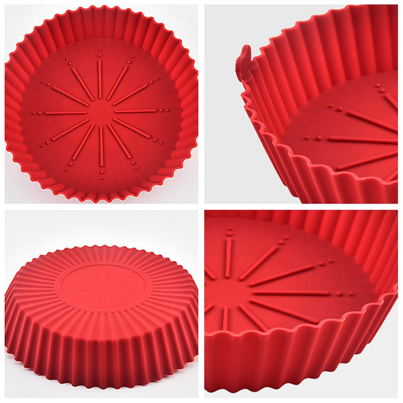 Formas de Silicone Para Air Fryer Fritadeiras de Ar Redondas E Quadradas Para Substituição, Forno, Bandeja Para Assar Frango, Frito, Cesta, Fritadeira a Ar, Panela de Silicone, Acessórios de Cozinha