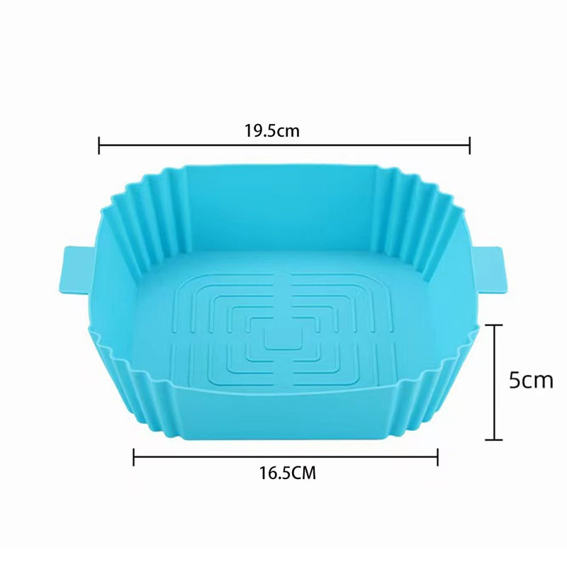 Moldes de silicona para freidora de aire redonda de repuesto, horno, bandeja para asar pollo, frito, cesta, freidora de aire, bandeja de silicona, accesorios de cocina