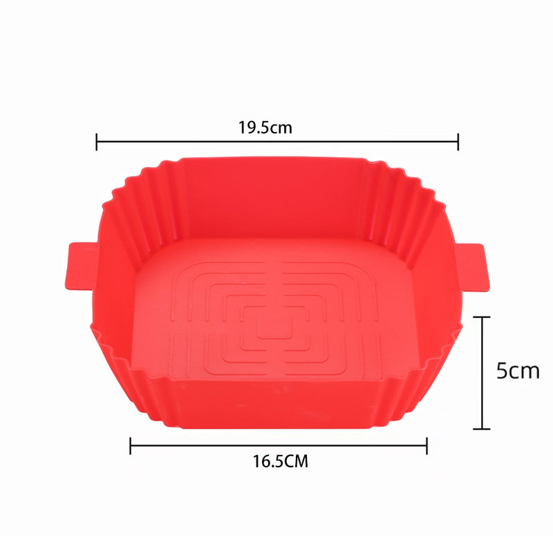 Formas de Silicone Para Air Fryer Fritadeiras de Ar Redondas E Quadradas Para Substituição, Forno, Bandeja Para Assar Frango, Frito, Cesta, Fritadeira a Ar, Panela de Silicone, Acessórios de Cozinha