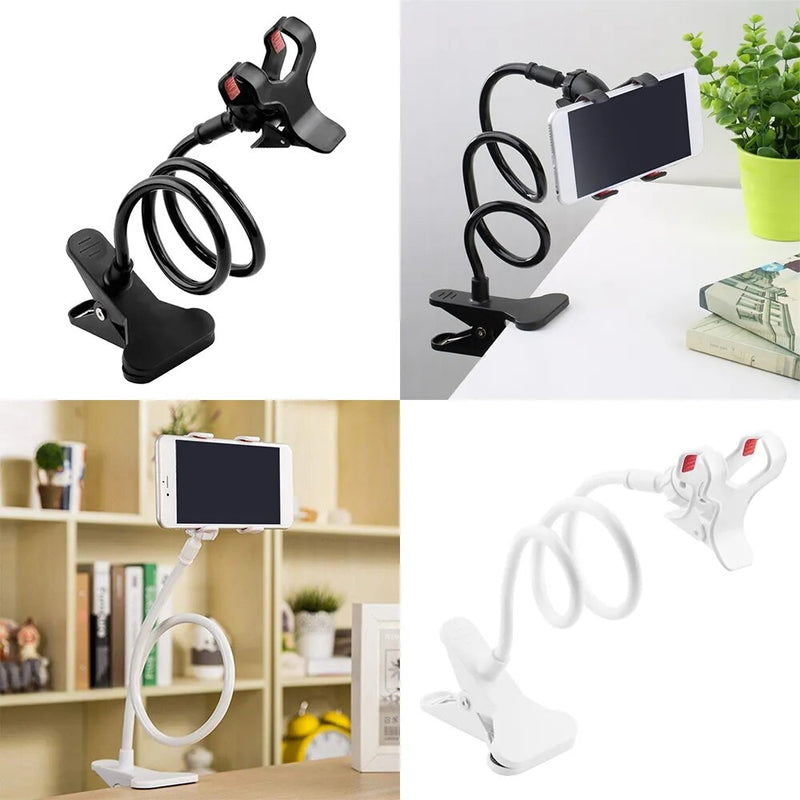 Soporte universal para teléfono inteligente, abrazadera de 60 cm, clip de garra, varilla flexible, soporte con bisagras, ajustable a 360°, soporte perezoso