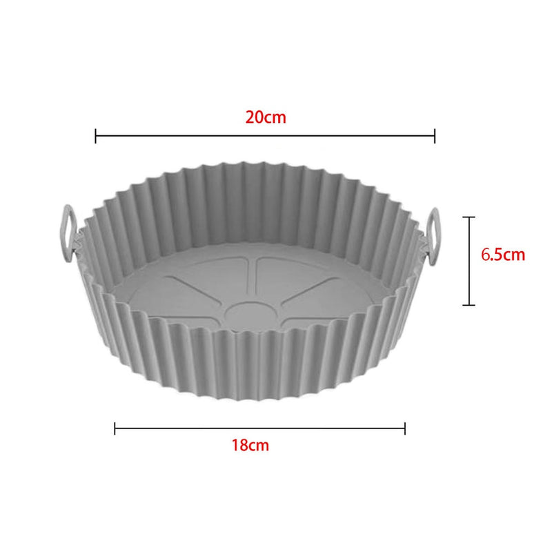 Moldes de silicona para freidora de aire redonda de repuesto, horno, bandeja para asar pollo, frito, cesta, freidora de aire, bandeja de silicona, accesorios de cocina