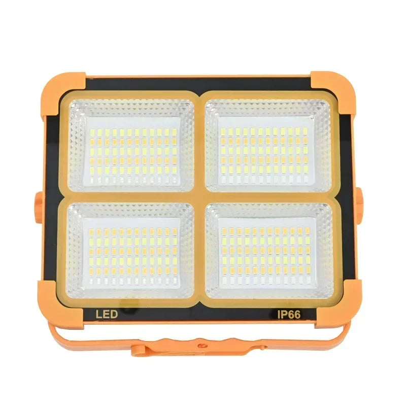 Refletor Luminária Luz de Led 2000/5000W LED Holofote Solar Recarregável Iluminação de Emergência Acampamento Ao Ar Livre Lâmpada Portátil Holofote À Prova D 'Água Quente