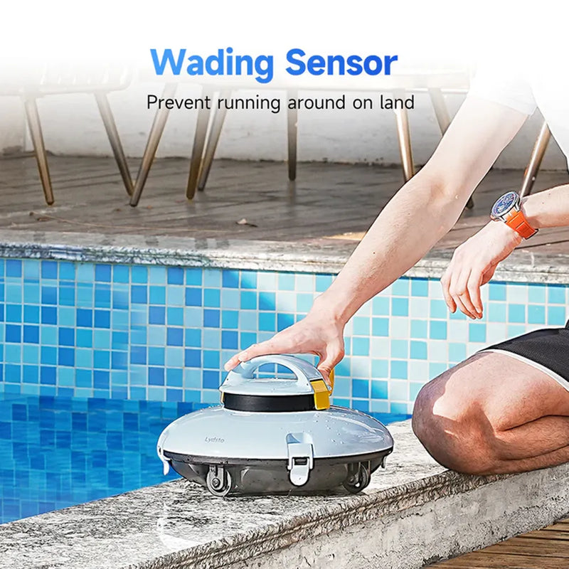 Robô Aspirador de Piscina Automático, Robótico Sem Fio, Wireless, Limpador de Piscina, Estacionamento Automático- Lydisto