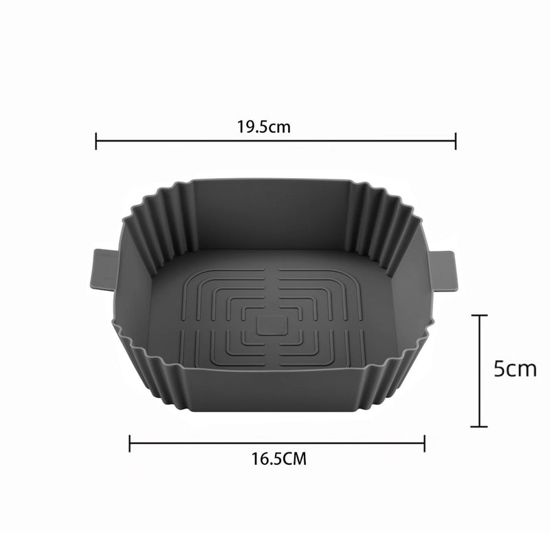 Moldes de silicona para freidora de aire redonda de repuesto, horno, bandeja para asar pollo, frito, cesta, freidora de aire, bandeja de silicona, accesorios de cocina