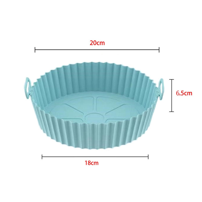 Formas de Silicone Para Air Fryer Fritadeiras de Ar Redondas E Quadradas Para Substituição, Forno, Bandeja Para Assar Frango, Frito, Cesta, Fritadeira a Ar, Panela de Silicone, Acessórios de Cozinha