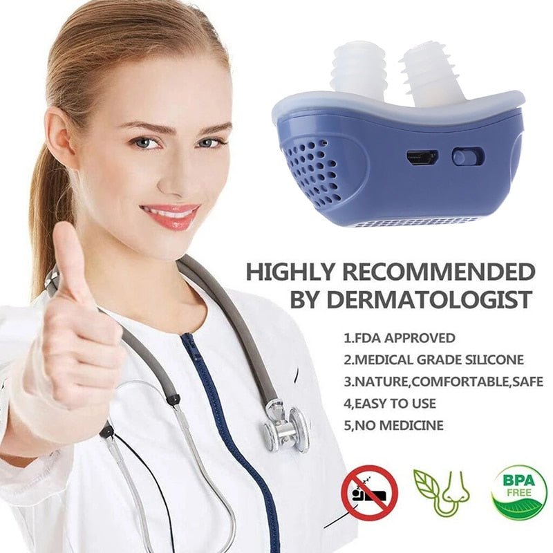 Anti Ronco Elétrico Mini Cpap - Dilatadores Nasais Aprovado Pelos Especialistas Som de pulso EMS Inteligênte. CHEGA DE RONCO. Dispositivo Elétrico Anti Ronco Para Homens e Mulheres, Recarregável, Apnéia Dispnéia do Sono, Insônia - CompreiAqui