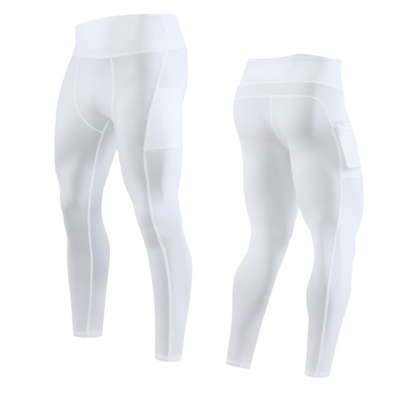 Calça de Compressão Esportiva Secagem Rápida de Corrida Roupa Masculina Apertado, Moletom Lycra, Dry fit, Academia - CompreiAqui