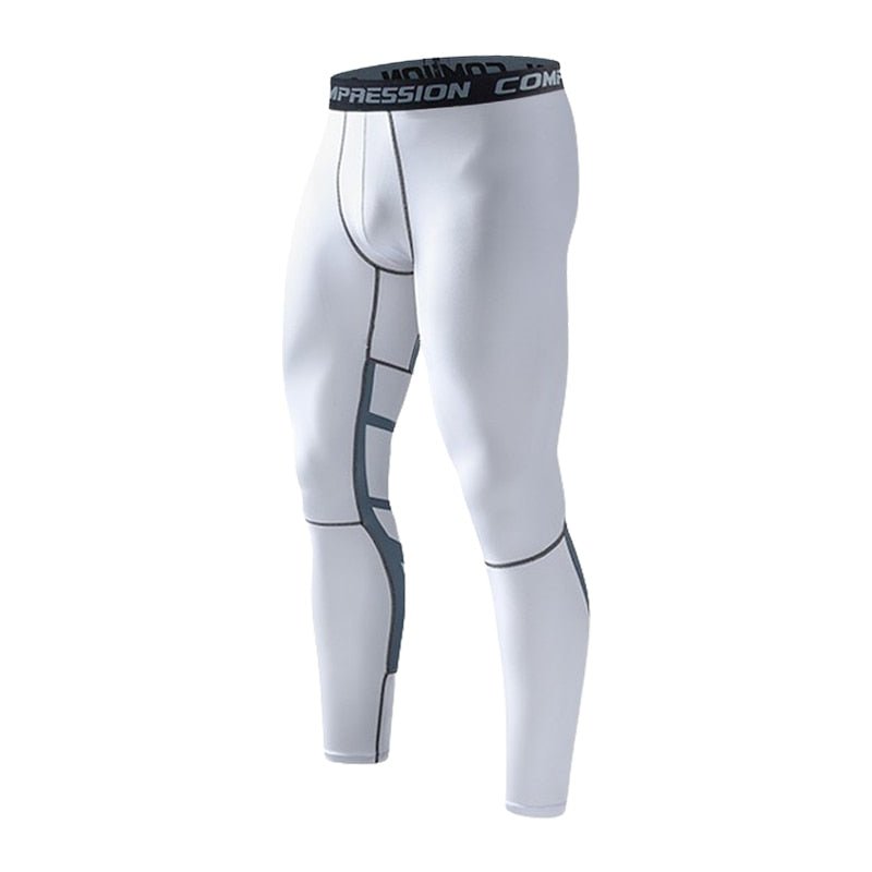 Calça de Compressão Esportiva Secagem Rápida de Corrida Roupa Masculina Apertado, Moletom Lycra, Dry fit, Academia - CompreiAqui