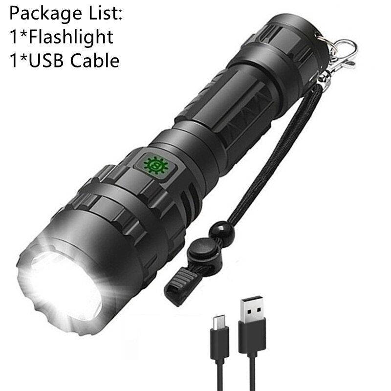 Lanterna de Caça L2 Tocha LED Lanternas Táticas 18650 Lâmpada USB Offset Gun Mount Luz à prova D'água Com Lente Verde/Amarela - CompreiAqui