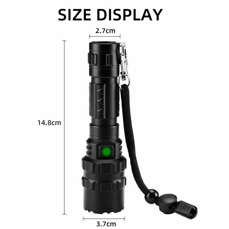 Lanterna de Caça L2 Tocha LED Lanternas Táticas 18650 Lâmpada USB Offset Gun Mount Luz à prova D'água Com Lente Verde/Amarela - CompreiAqui